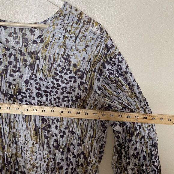 Pookie &Sebastian Womens Leopard Print Blouse Size Small - Picture 2 of 9